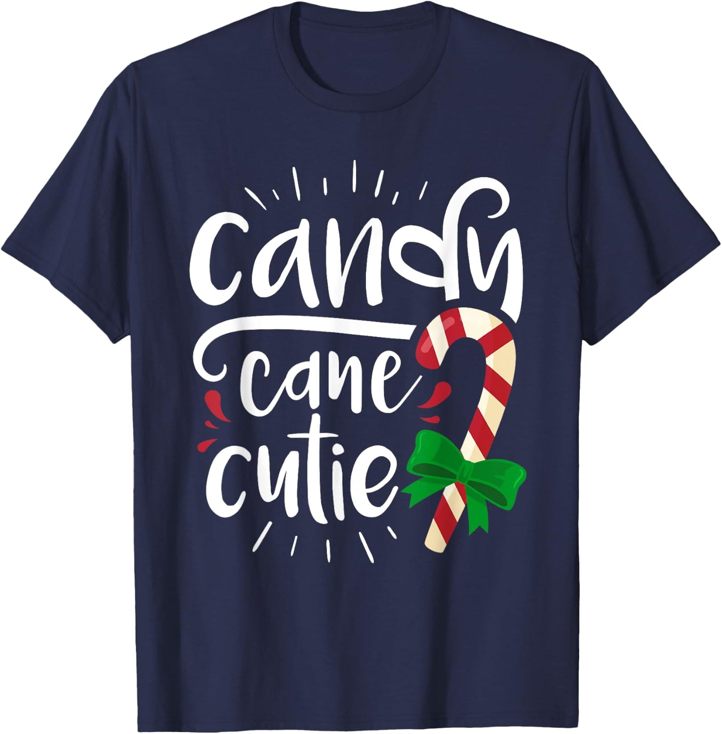 Candy Cane Cutie Christmas Stocking Stuffer Gift T-Shirt - T-Shirt | Navy