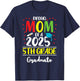 Funny Proud Mom of a Class of 2025 5th Grade Graduate T-Shirt - T-Shirt | Navy