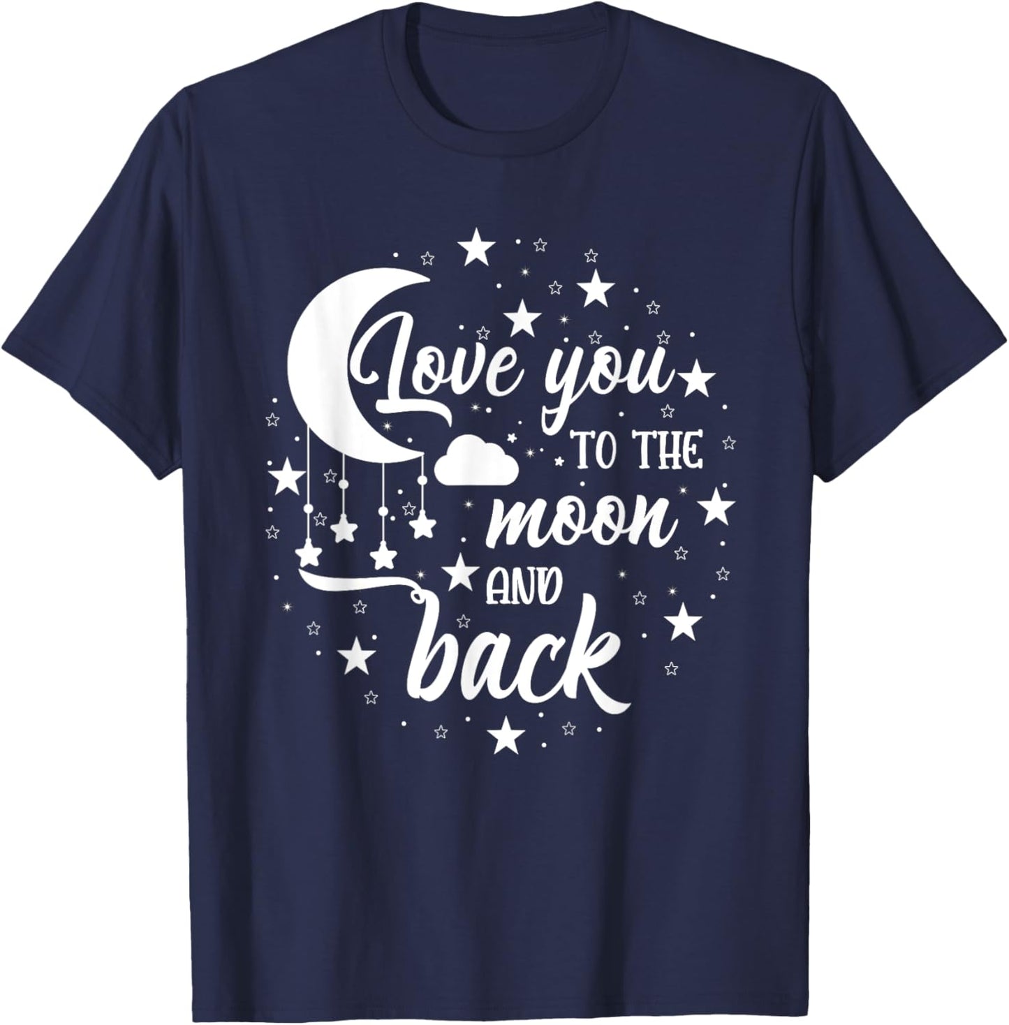 Love You To The Moon And Back Share Your Love Valentines Day T-Shirt - T-Shirt | Navy