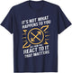 Stoic Phrase Stoicism Philosoper Quote Cool Motivational T-Shirt - T-Shirt | Navy