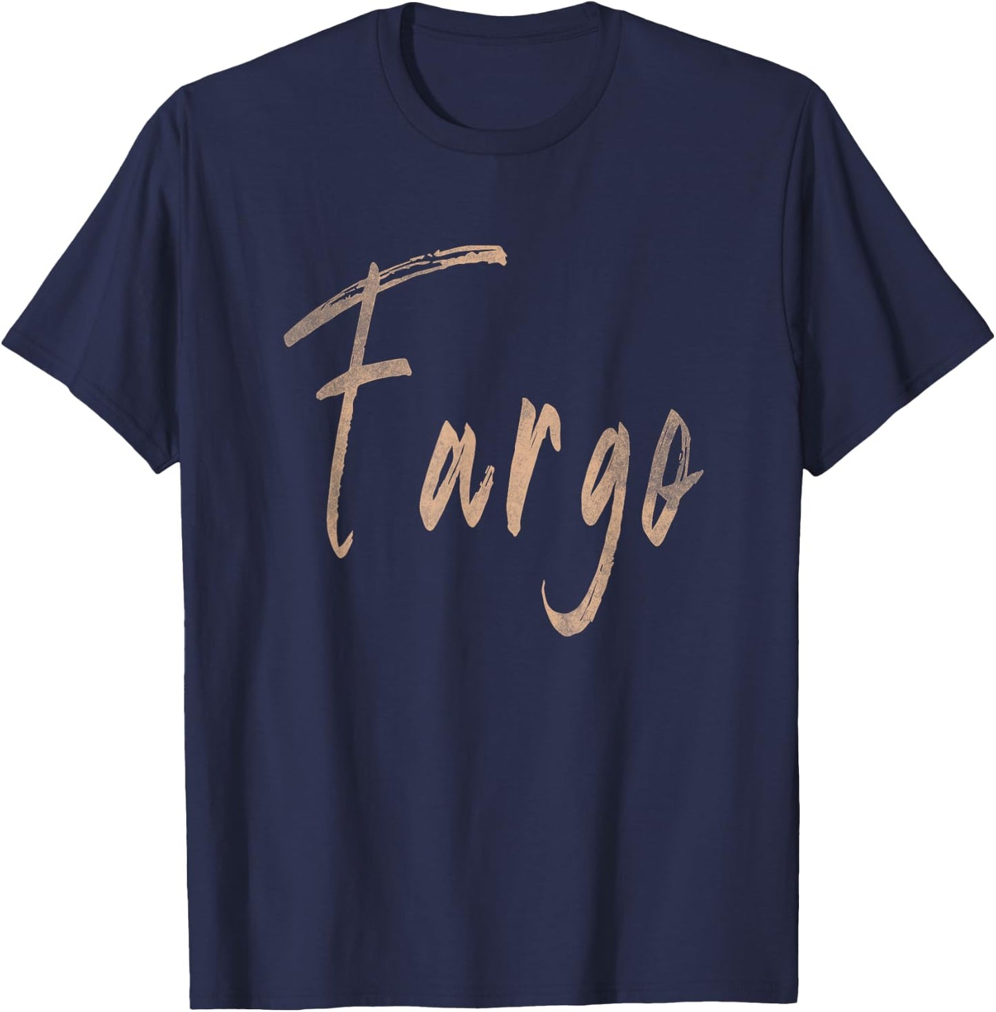 Fargo North Dakota Vintage Elegant Design T-Shirt - T-Shirt | Navy