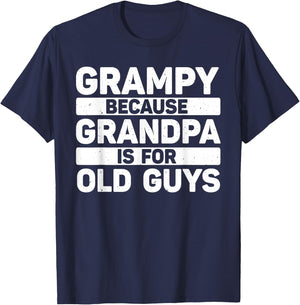 Grampy Design For Grandpa From Grandkids Father's Day Grampy T-Shirt - T-Shirt | Navy