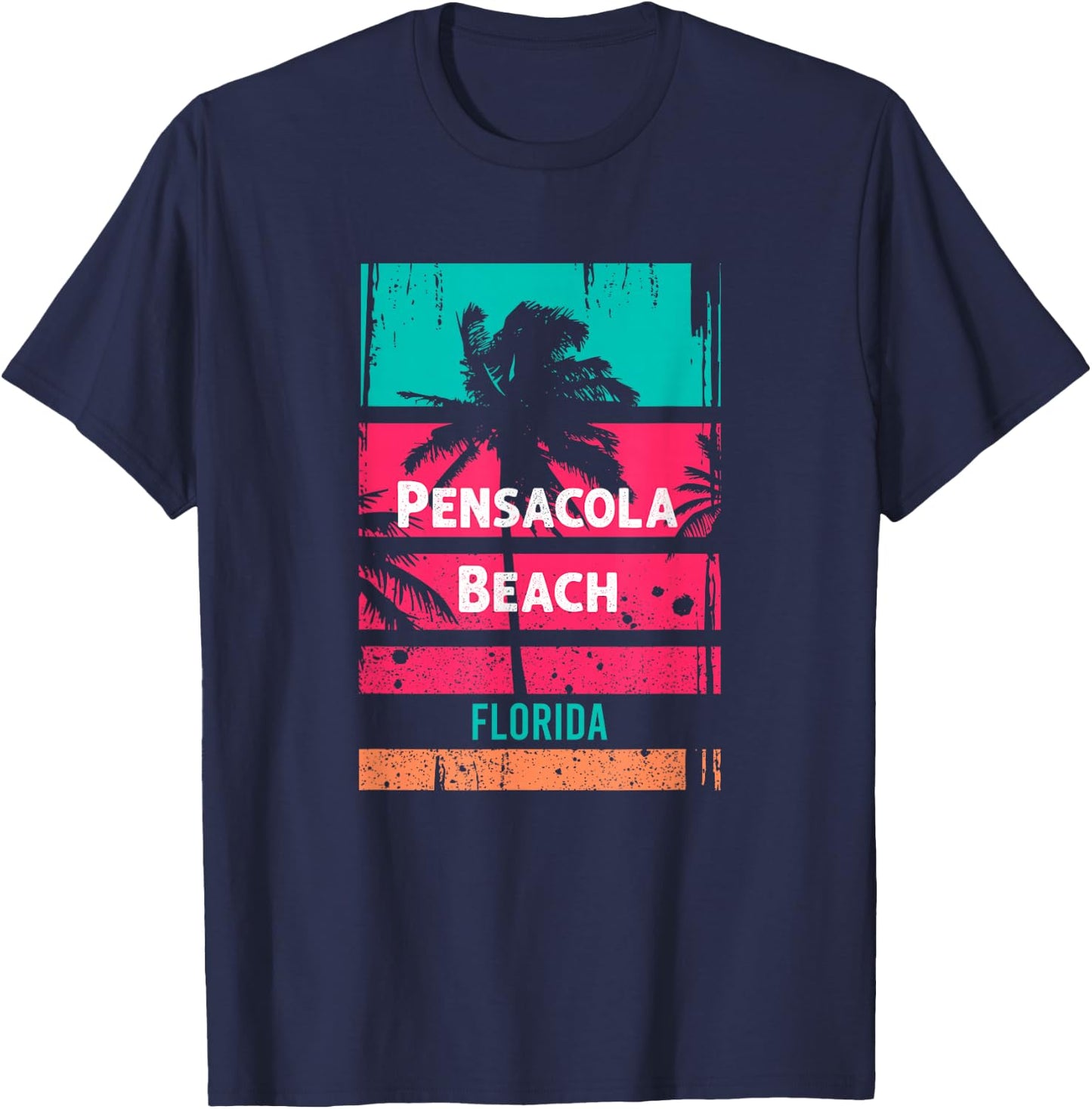 Pensacola Beach Souvenir - Florida Reminder T-Shirt - T-Shirt | Navy
