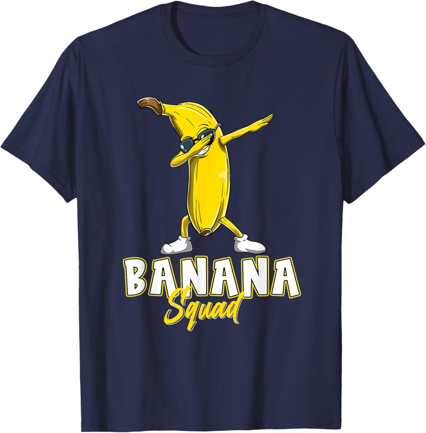 Banana Squad Funny Dabbing Banana Food & Dab T-Shirt - T-Shirt | Navy