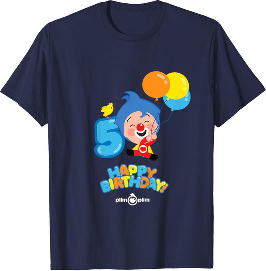 Kids Plim Plim The Kindness Hero - Happy Birthday T-Shirt - T-Shirt | Navy