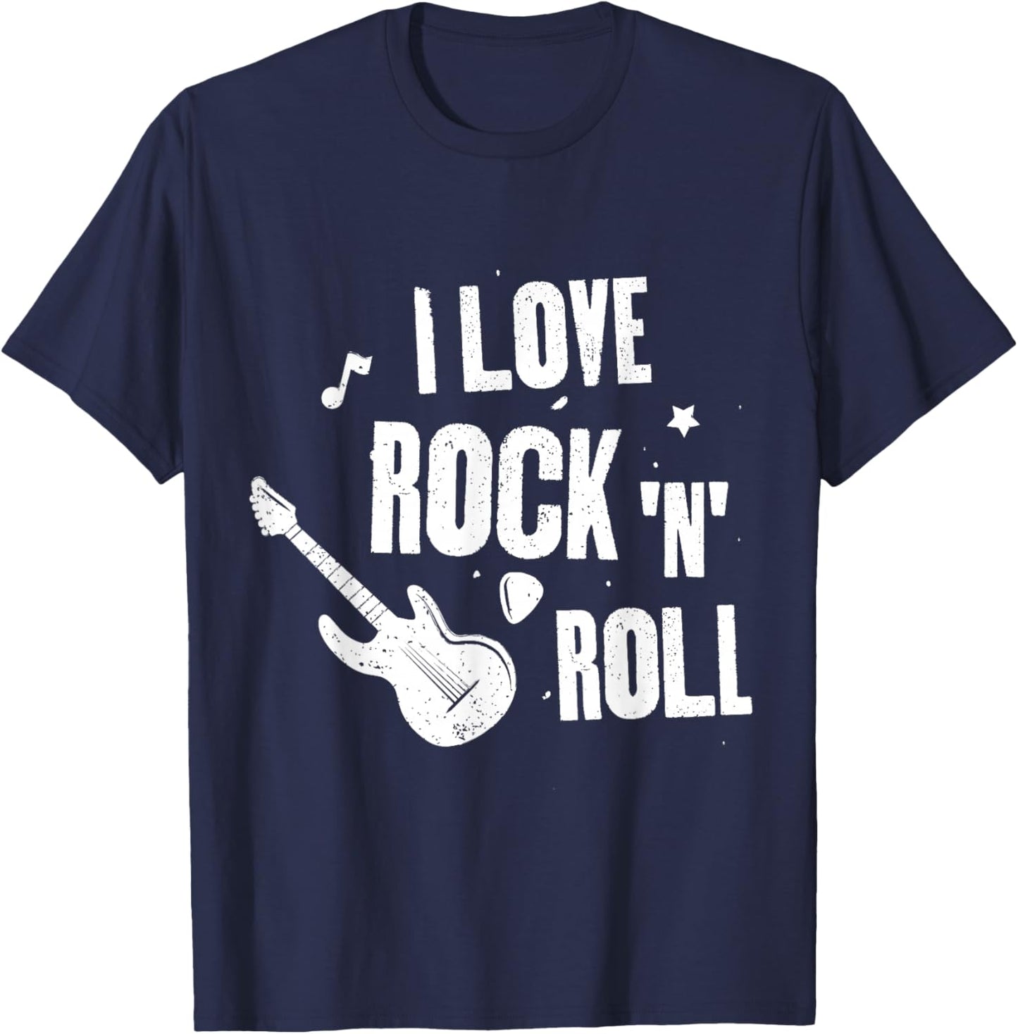 I Love Rock and roll T-Shirt - T-Shirt | Navy