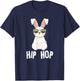 Hippity Hip Hop Bunny T Shirt Toddler Easter Bunny Rap Shirt T-Shirt - T-Shirt | Navy