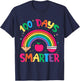 100 Days of School Rainbow 100 Days Smarter Teacher Kid Girl T-Shirt - T-Shirt | Navy