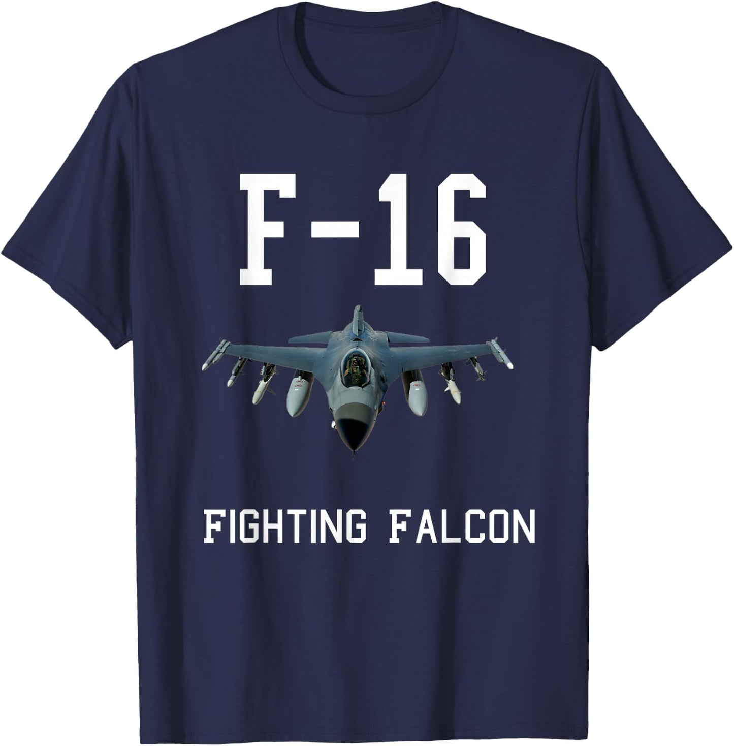 F-16 Fighting Falcon Jet Fighter Plane T Shirt T-Shirt - T-Shirt | Navy
