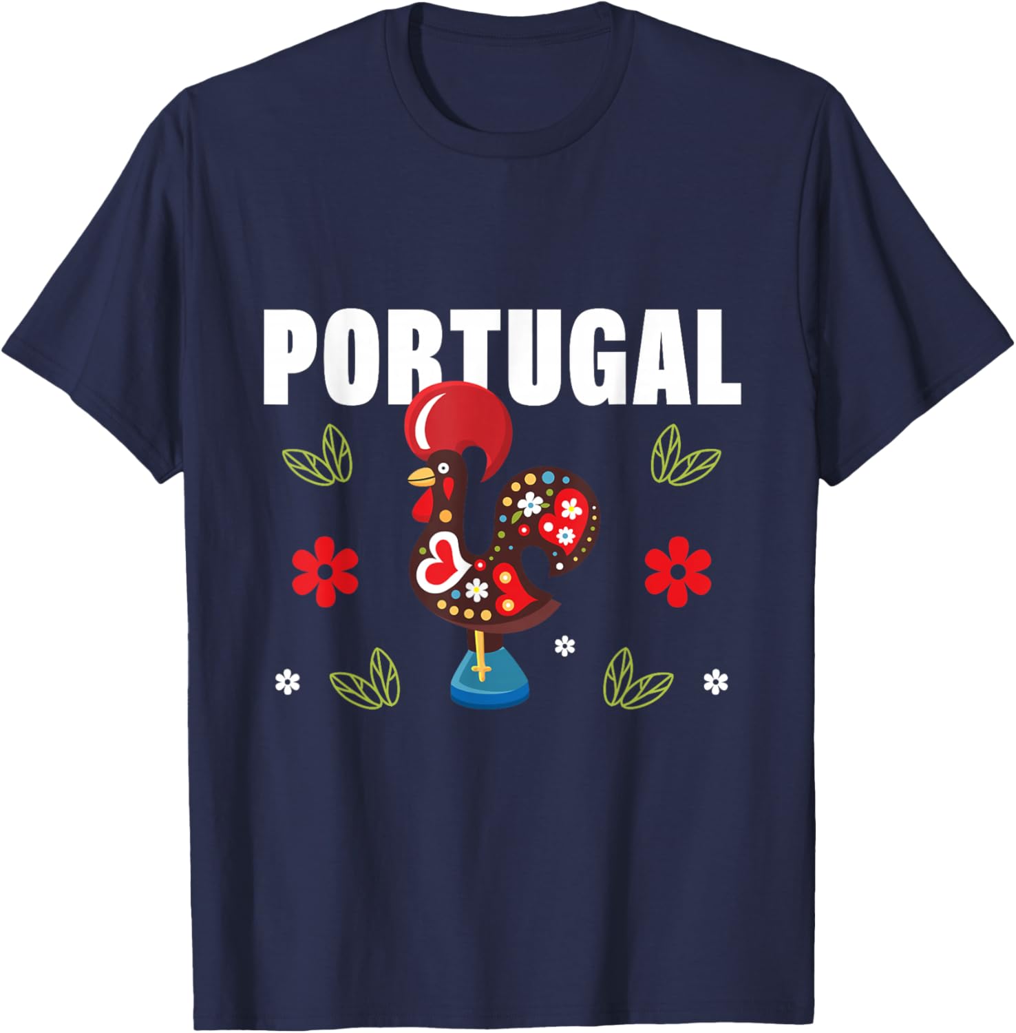 Galo de Barcelos Portuguese Rooster Shirt Portugal T-Shirt - T-Shirt | Navy
