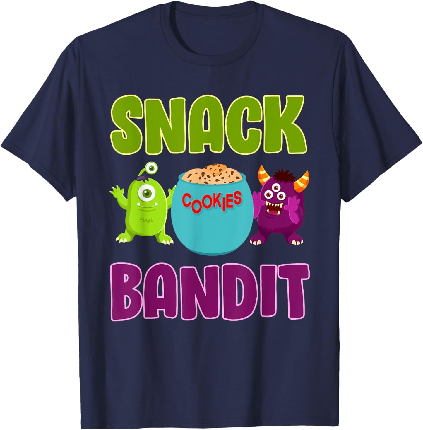 Halloween Costume SNACK BANDIT Funny Kids Halloween T-Shirt - T-Shirt | Navy