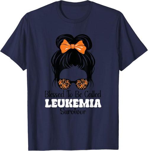 Blessed to Be Called Leukemia Survivor Orange Ribbon Bow