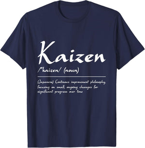 Hiragana Katakana Kaizen Method Kaizen Quote Kai Zen T-Shirt - T-Shirt | Navy