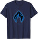 Aquaman And The Lost Kingdom Underwater Themed Texture Logo T-Shirt - T-Shirt | Navy