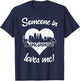 Someone In Cincinnati Ohio Loves Me Heart Skyline T-Shirt - T-Shirt | Navy