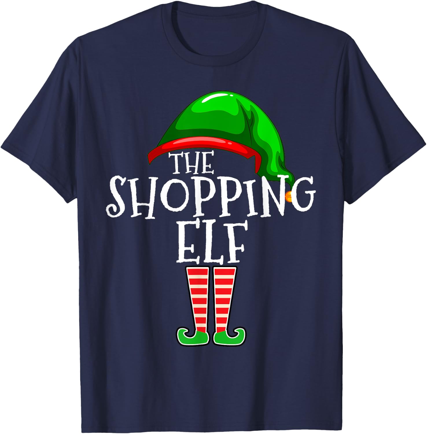Shopping Elf Group Matching Family Christmas T-Shirt - T-Shirt | Navy