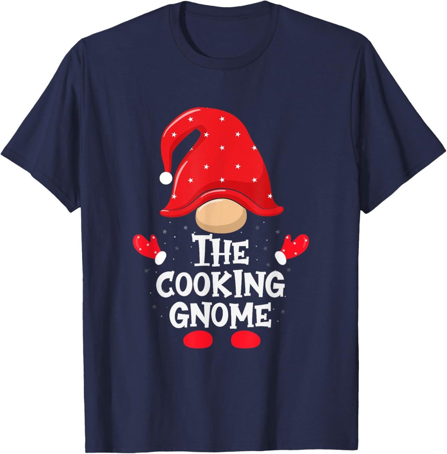 The Cooking Gnome - Funny Matching Family Group Christmas T-Shirt - T-Shirt | Navy