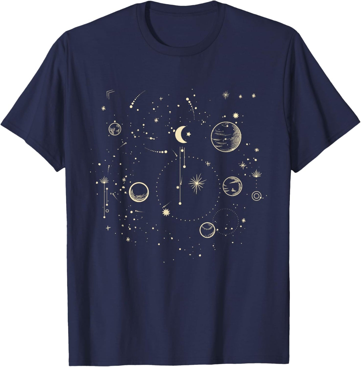 Astronomy Stars Sun Moon Planets Astronaut Cosmonauts Gift T-Shirt - T-Shirt | Navy