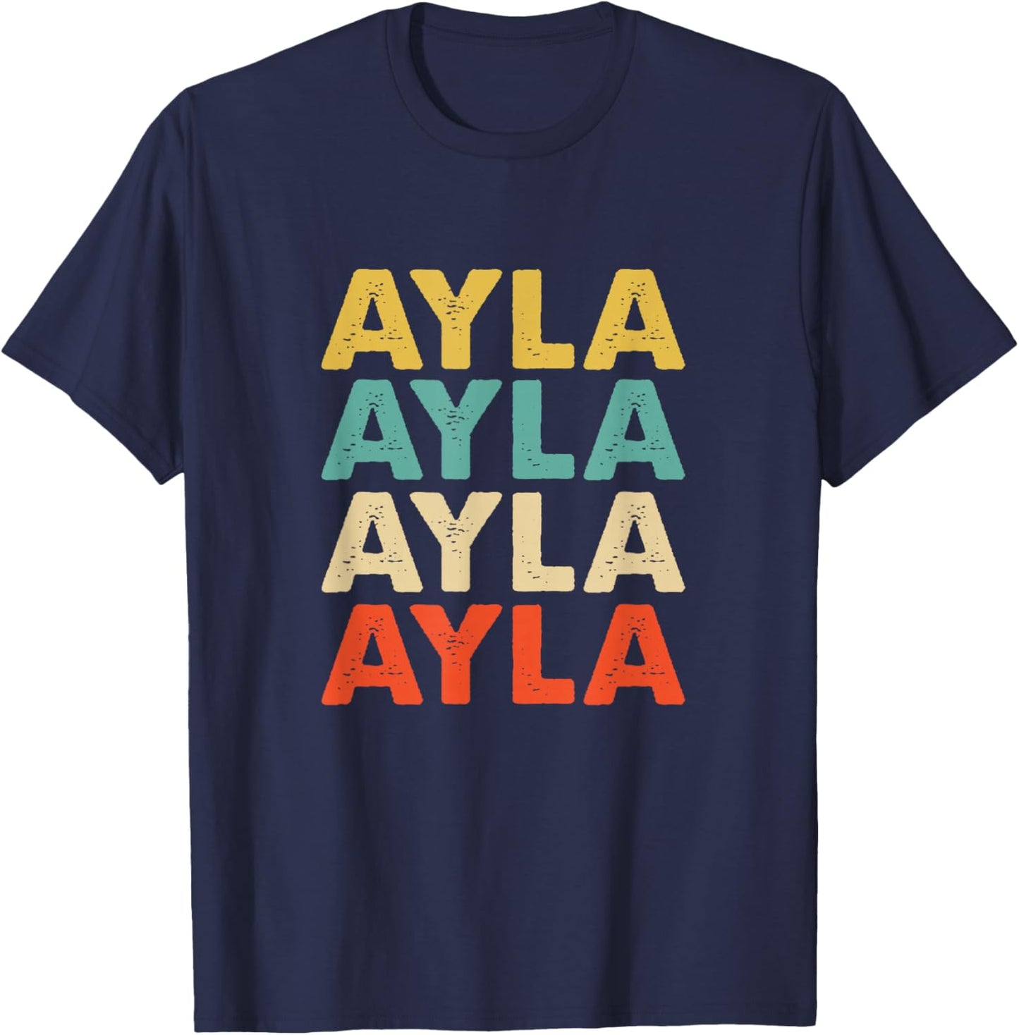 Ayla Name T-Shirt - T-Shirt | Navy