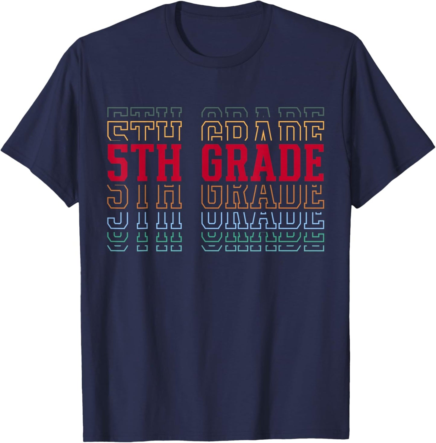 5th Grade Team Fifth Grader Back to First Day of School T-Shirt - T-Shirt | Navy
