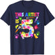 This Artist Is 5 Year Old Birthday 5th Painting Art Party T-Shirt - T-Shirt | Navy