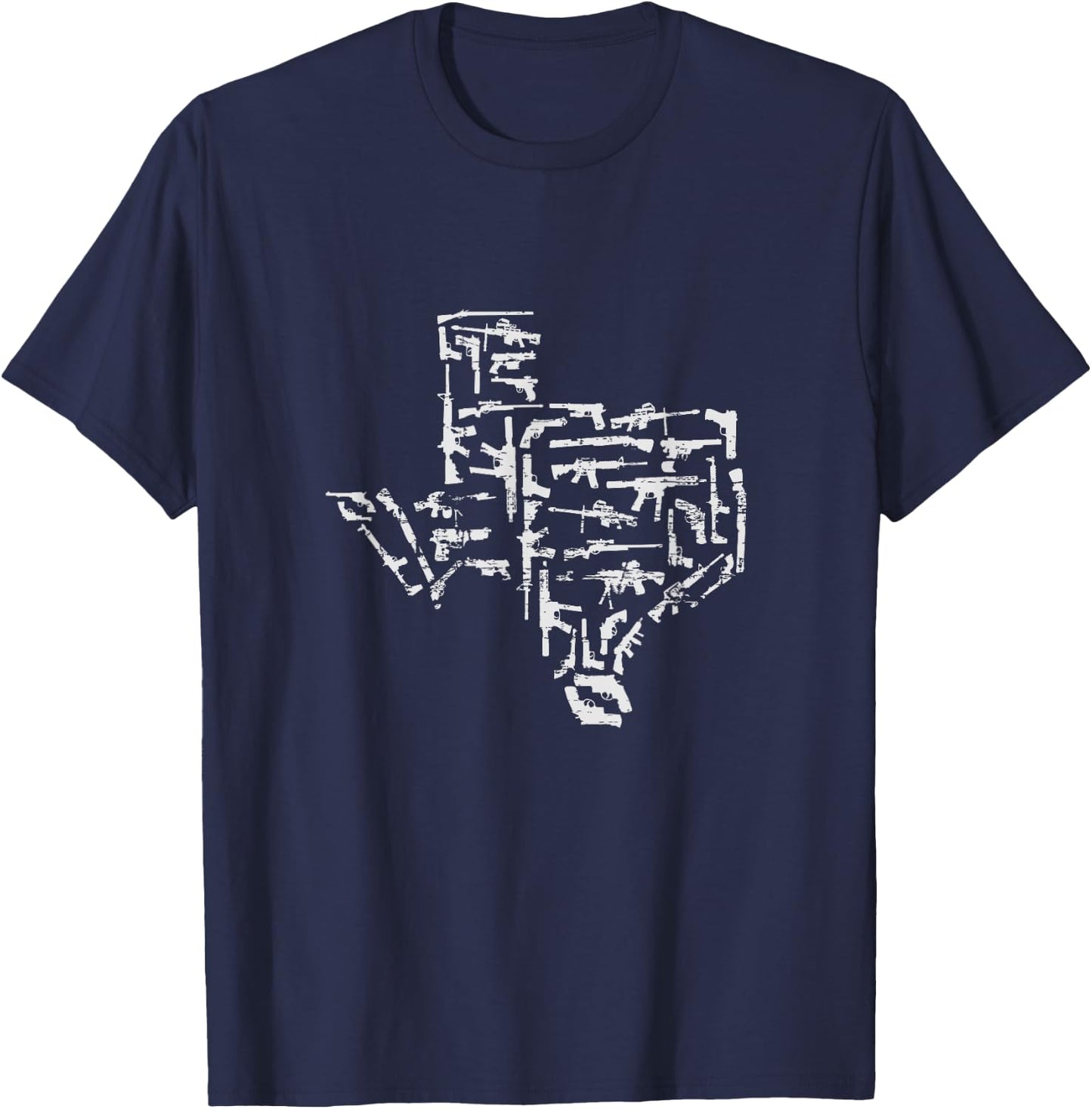 Patriotic Texan Guns USA Gift Texas T-Shirt - T-Shirt | Navy