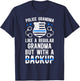 Police Grandma Proud Grandma Of A Police Officer Grandmother T-Shirt - T-Shirt | Navy