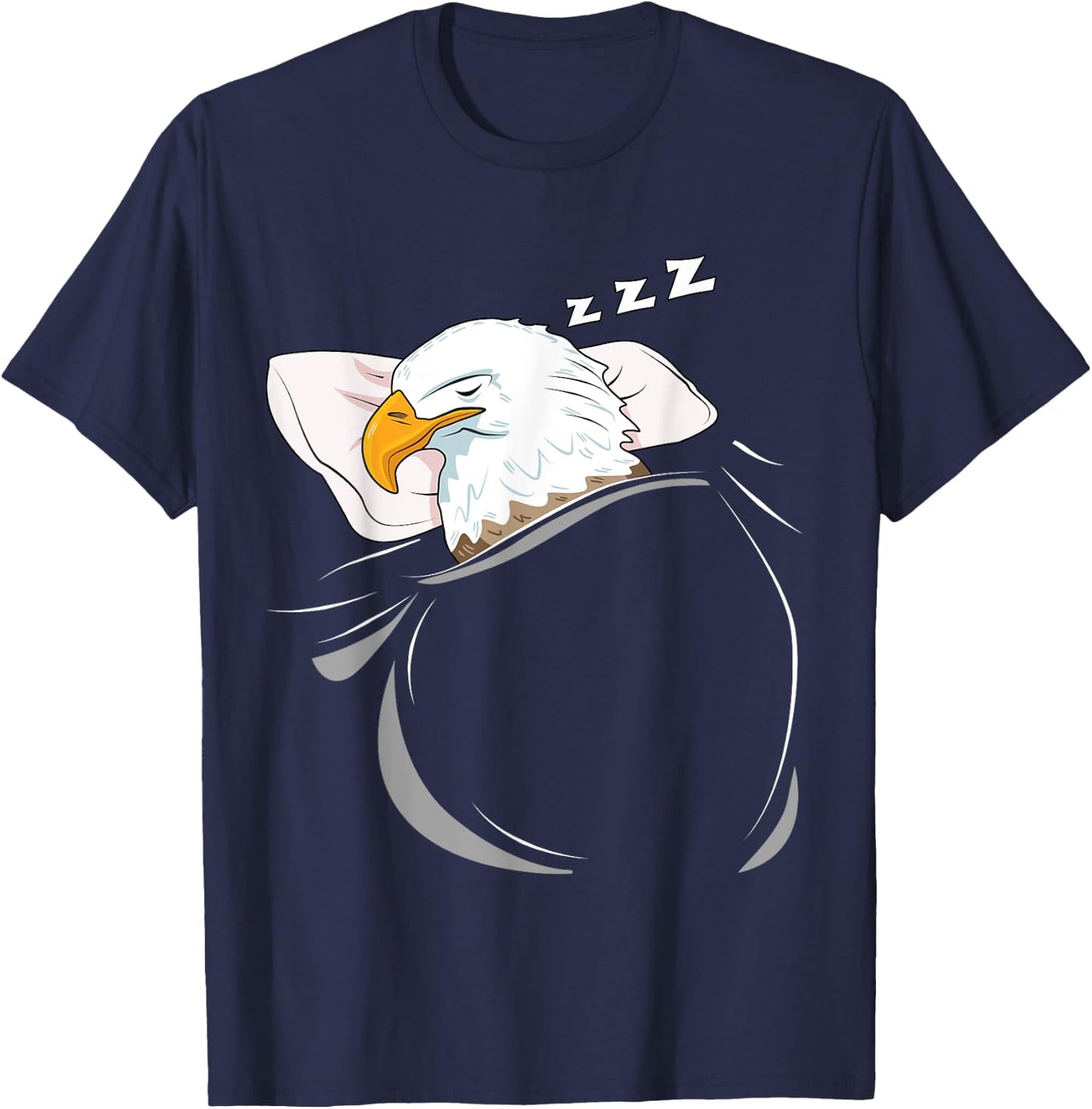 Eagle Sleeping Animal Pajamas Nap PJs Outfit Gift Bald Eagle T-Shirt - T-Shirt | Navy