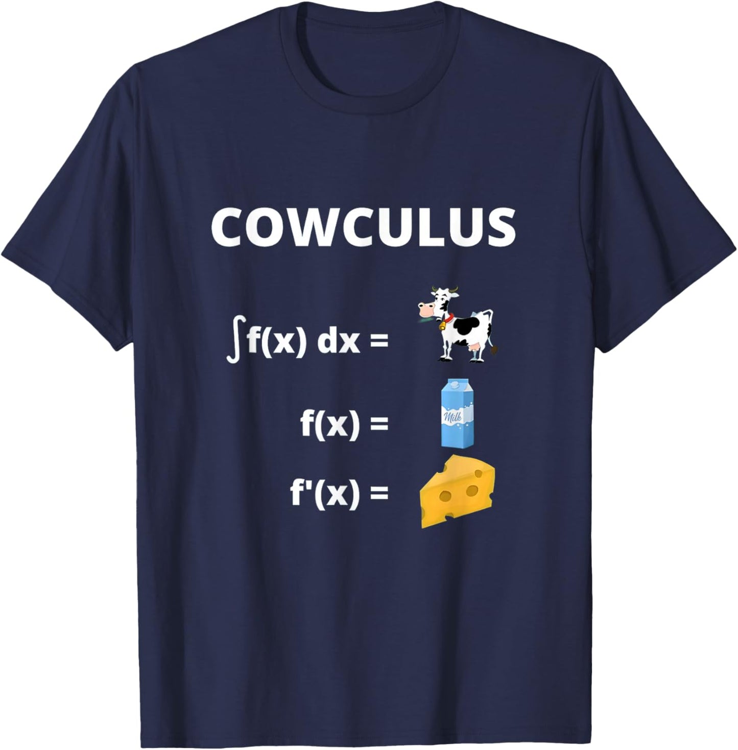 Funny Maths Cowculus Math Cows Product T-Shirt - T-Shirt | Navy