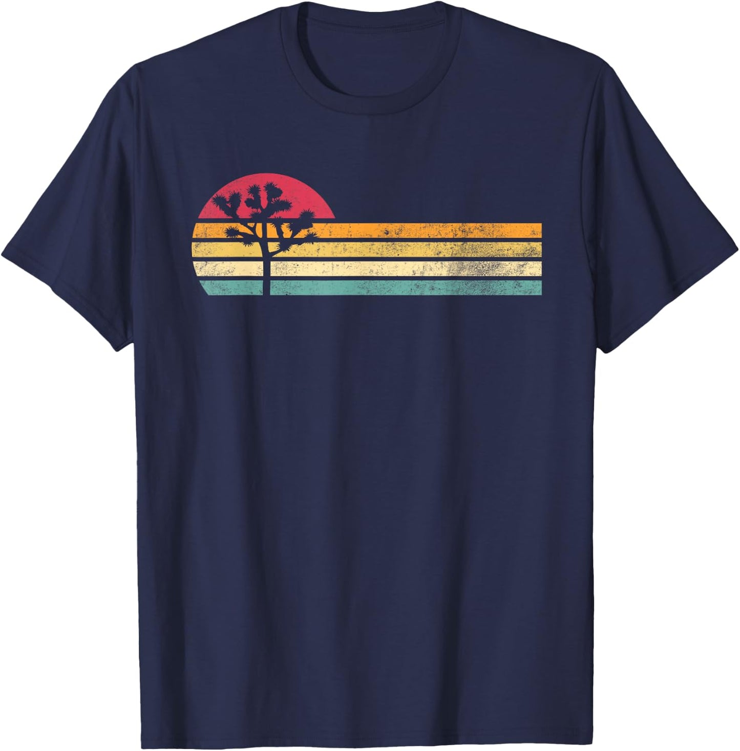 Retro Vintage Joshua Tree National Park Old School 80s T-Shirt - T-Shirt | Navy