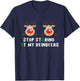 Stop Staring At My Reindeers, Funny Reindeer, Holiday Funny T-Shirt - T-Shirt | Navy