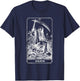 Death Tarot Card Skull Vintage Dead Reaper Grim Black Gothic T-Shirt - T-Shirt | Navy
