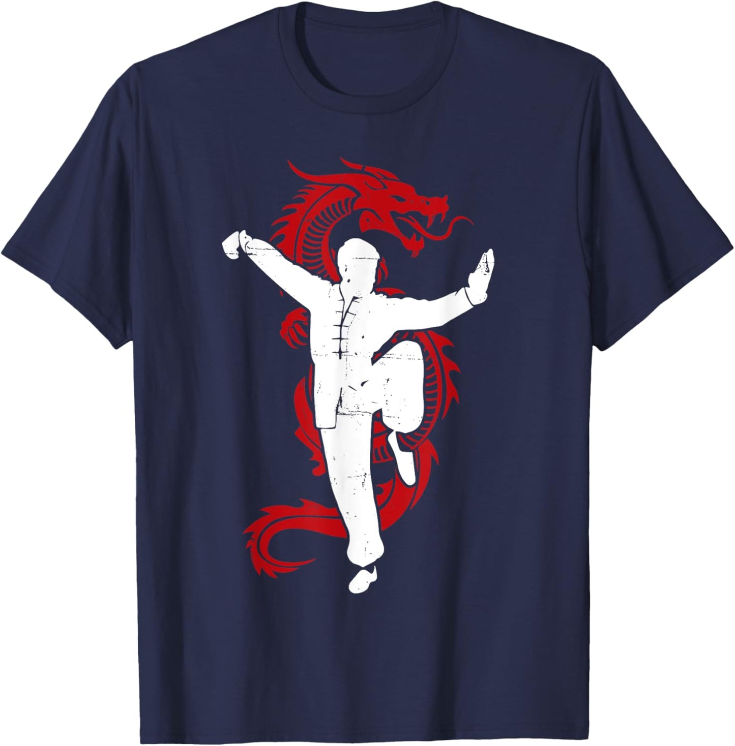 Kung Fu Combat Sports Chinese Martial Arts Kung Fu T-Shirt - T-Shirt | Navy