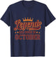 Legends Are Born October Birthday Design T-Shirt - T-Shirt | Navy