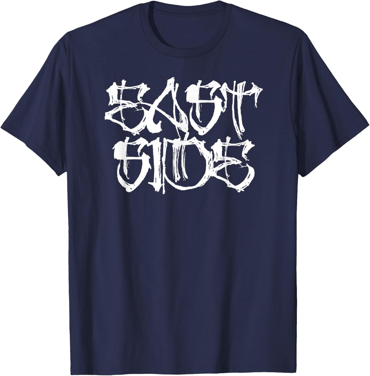 East Side Latin Urban Streetwear Inspired Graffiti Art T-Shirt - T-Shirt | Navy