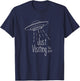 Just visiting this planet space alien T-Shirt - T-Shirt | Navy