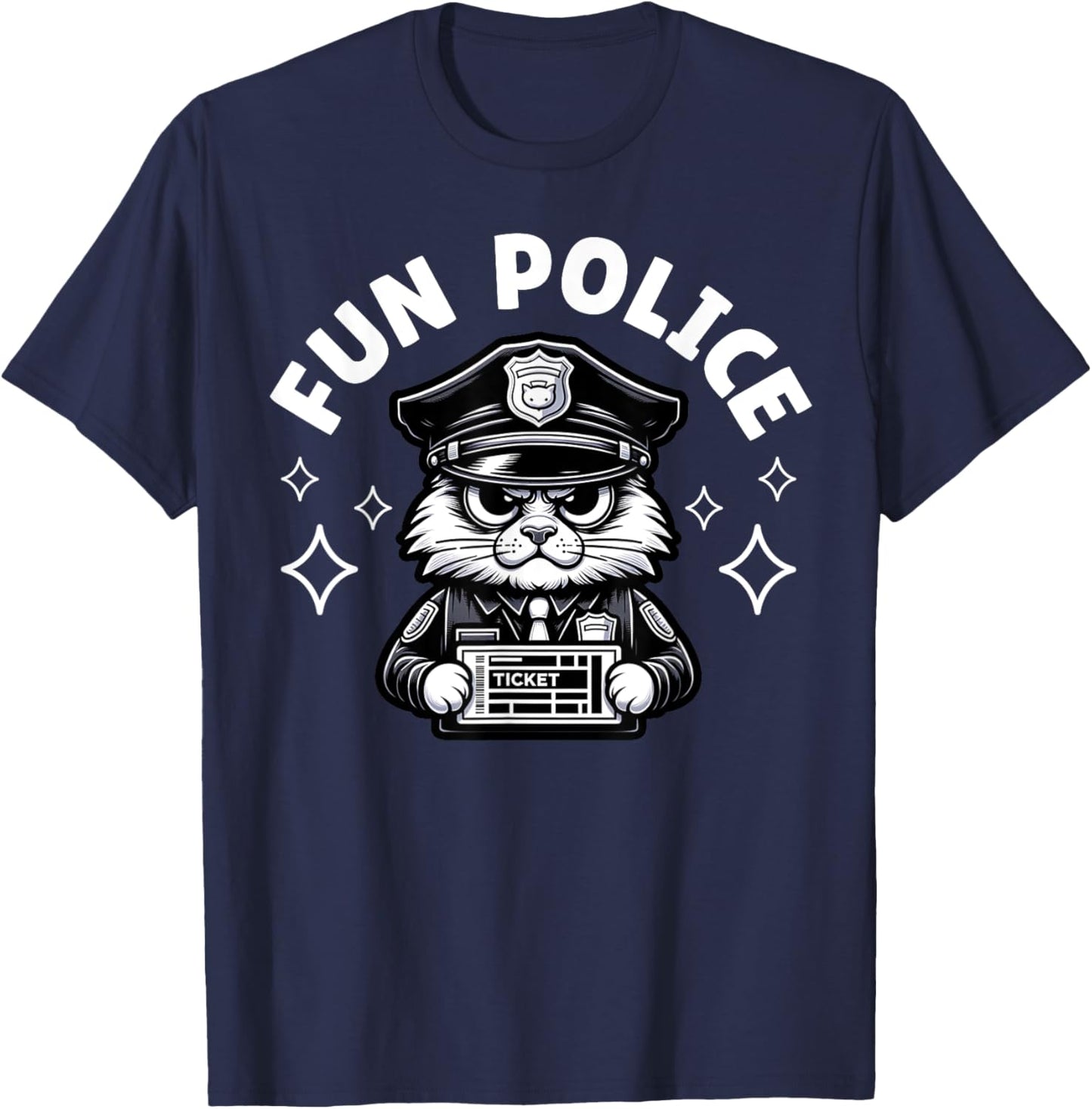 Fun Police Design Funny Gift Law Enforcement Officer Cop T-Shirt - T-Shirt | Navy