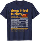 Deep Fried Turkey Nutrition Food Facts Thanksgiving Costume T-Shirt - T-Shirt | Navy