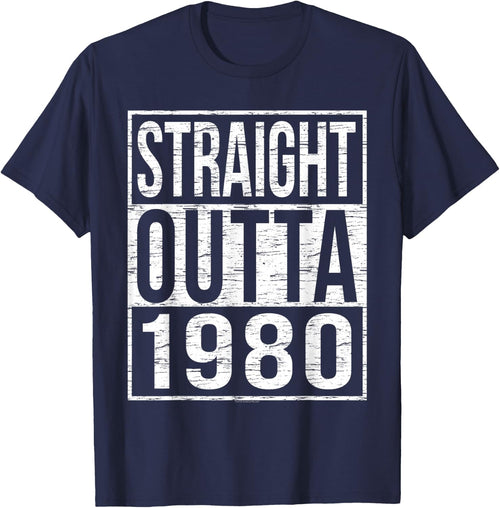Straight Outta 1980 Funny Rustic Street 80s Birthday Gift
