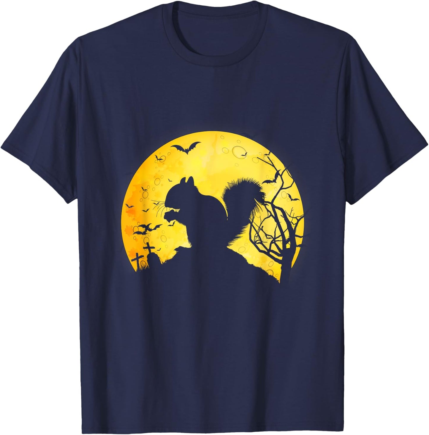 Halloween Animal Spooky Squirrel T-Shirt - T-Shirt | Navy