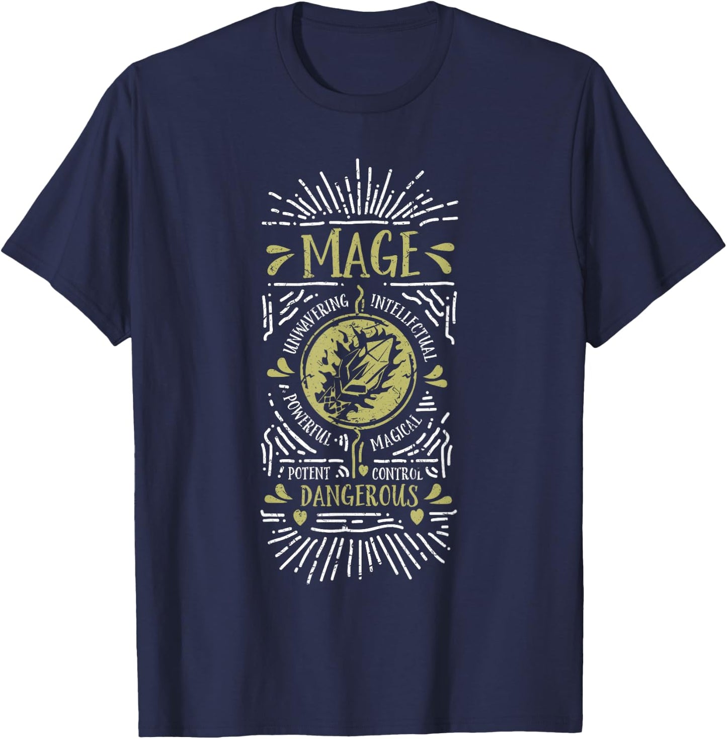 Wow Mage Role Playing Gamer T-Shirt - T-Shirt | Navy