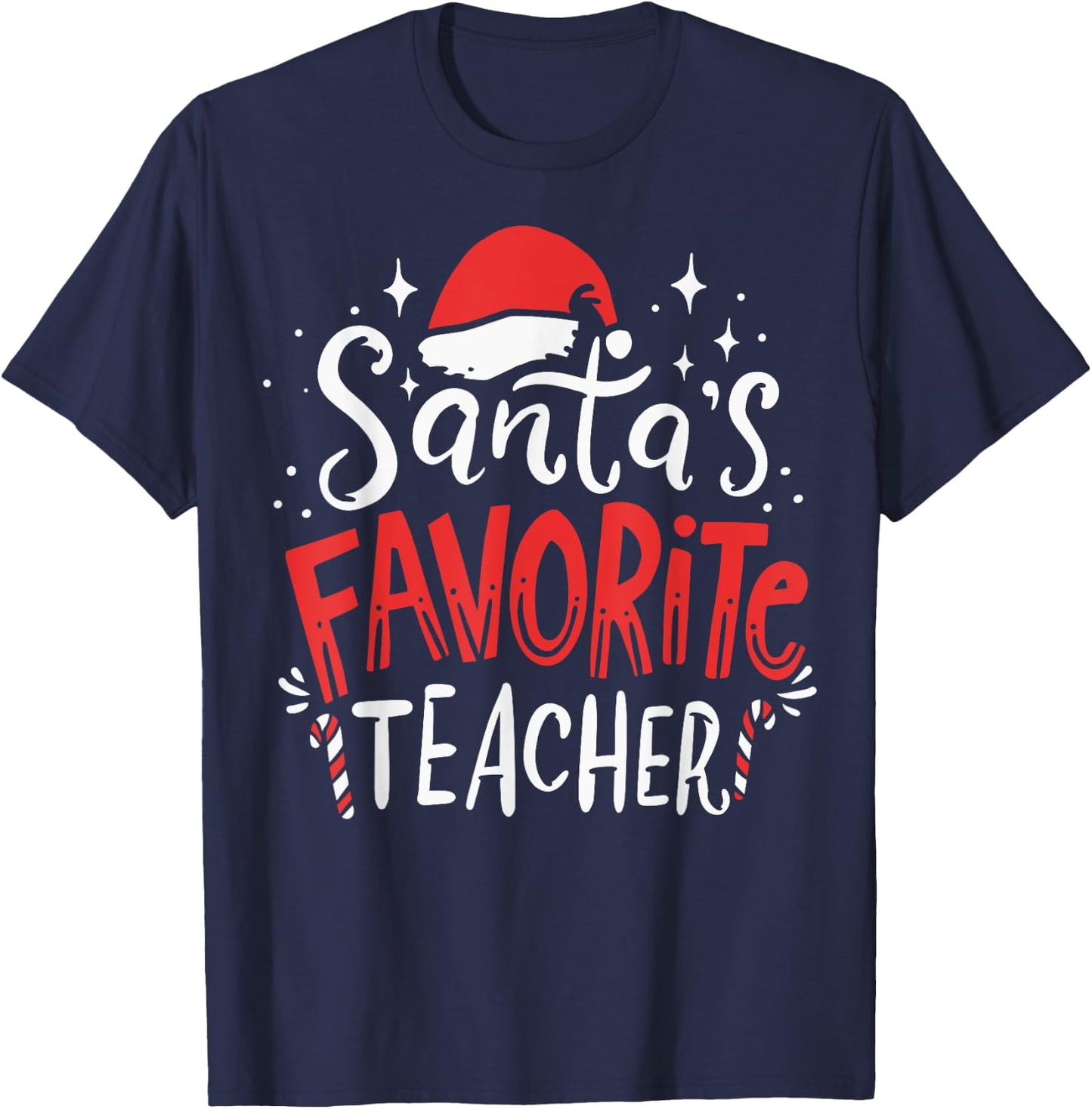 Christmas Teacher T-Shirt - T-Shirt | Navy