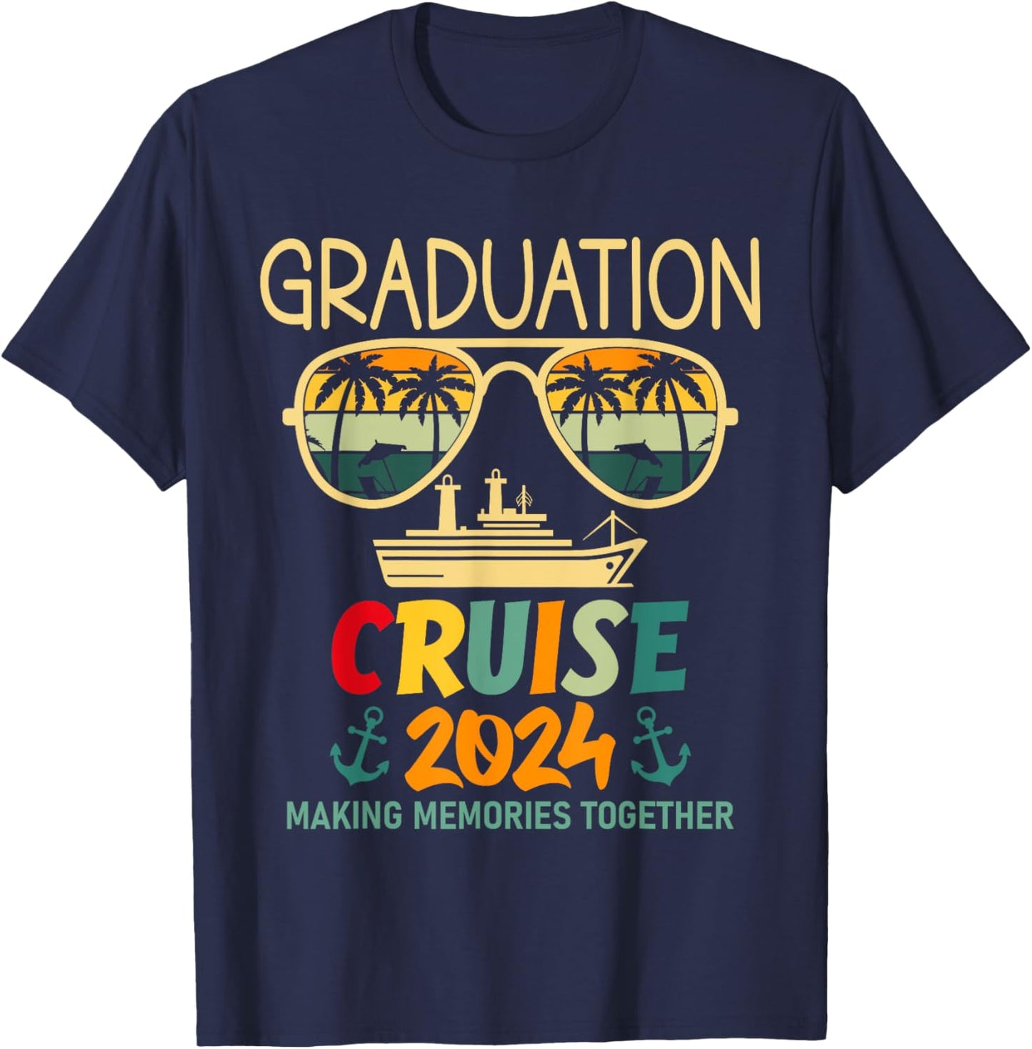 Graduation Cruise 2024 Summer Senior Grad Cruise 2024 Trip T-Shirt - T-Shirt | Navy