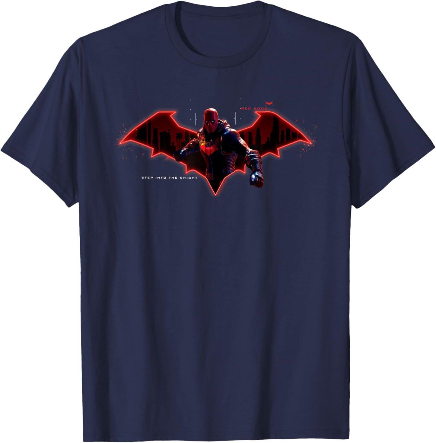Gotham Knight's Red Hood Knight icon T-Shirt - T-Shirt | Navy