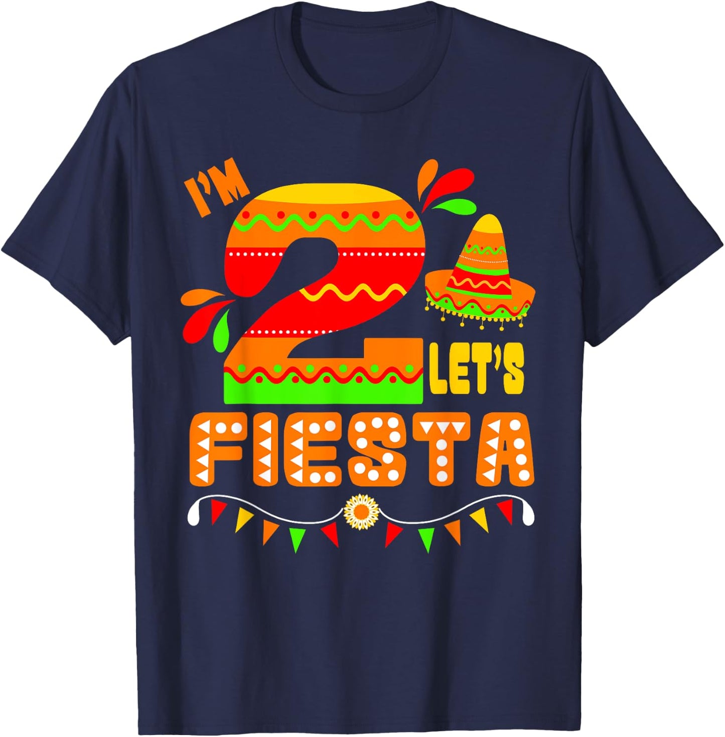 I'm Dos Taco Twosday Shirt 2nd Birthday Gift Kids Boy Girl T-Shirt - T-Shirt | Navy