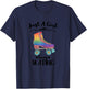 Just A Girl Who Loves Skating Roller Girl T-Shirt - T-Shirt | Navy