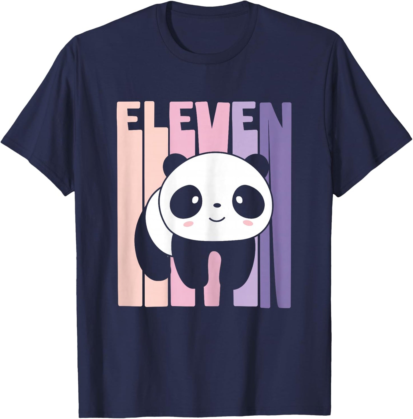 11th Birthday Girl Cute Panda Panda Bear 11 Years Old T-Shirt - T-Shirt | Navy