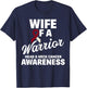 Oral Head & Neck Cancer Awareness Wife of a Warrior T-Shirt - T-Shirt | Navy