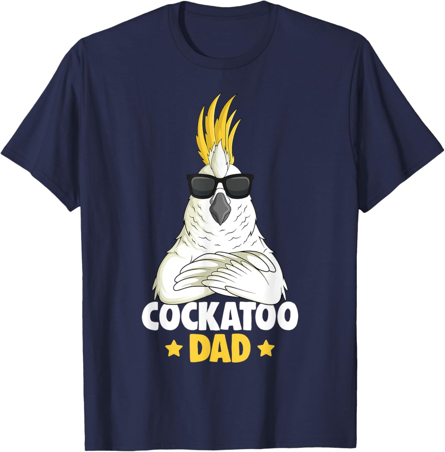 Cockatoo Dad Parrot Bird T-Shirt - T-Shirt | Navy