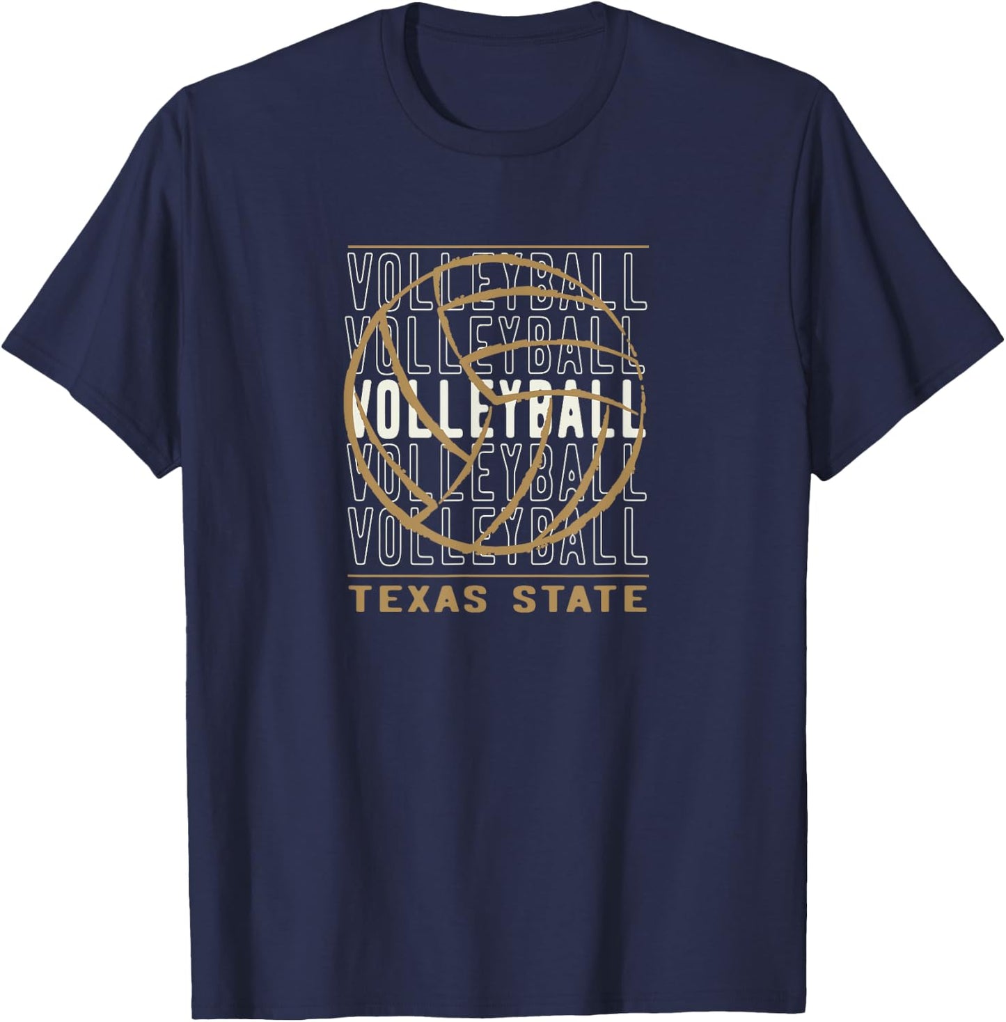 Volleyball Texas State T-Shirt - T-Shirt | Navy